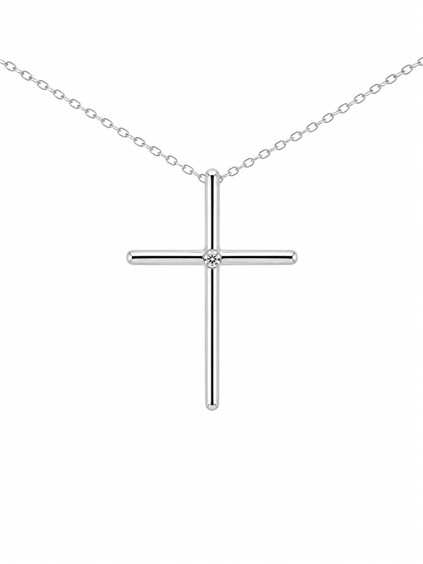Collana Comete Donna Croci in Oro Diamante 0.01 Ct GLB948 - GLB948